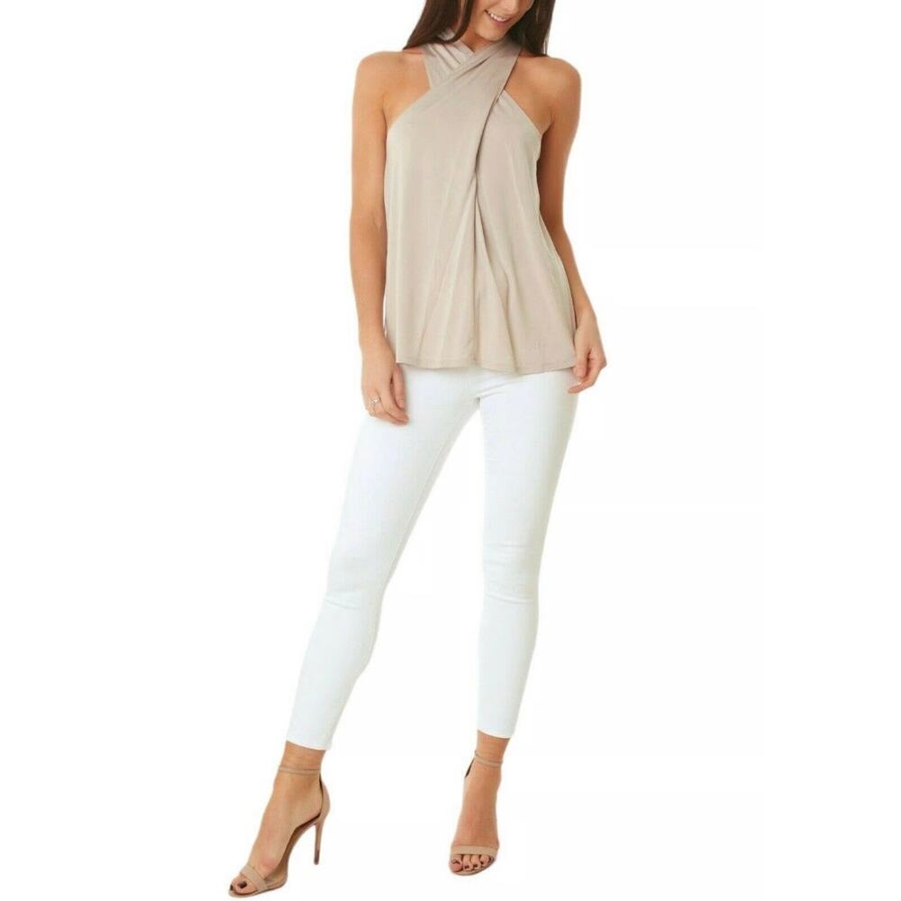 Generation Love Wisteria Halter Top Taupe size XS
